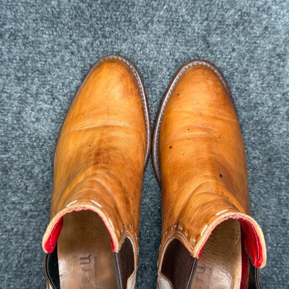 Bed Stu Western Ankle Boots Women's Size 8 Rustic Brown Leather Cowboy Booties - Picture 11 of 16
